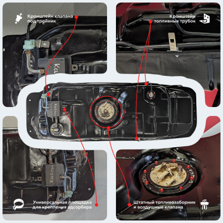 Пластиковый топливный бак SsangYong Actyon (Бензин) 2005-2012 г.в (bolt-on)
